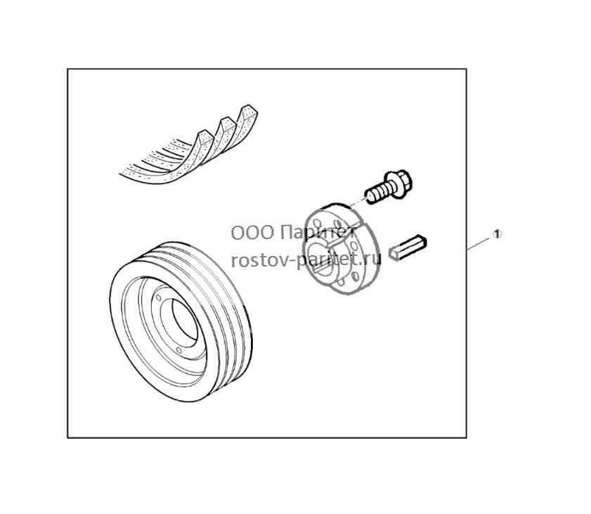 Attachment, Kernel Processor Drive, Pulley  Belt, Blower 2000 rpm 